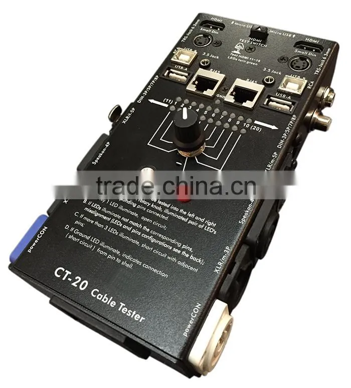 Network Audio Rj45 And USB Line Tester With Black Color CT-20