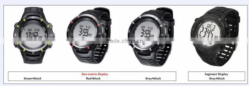 New Stylish 6 in1 Outdoor Sport Watches for Men Electronic Digital Altimeter Compass