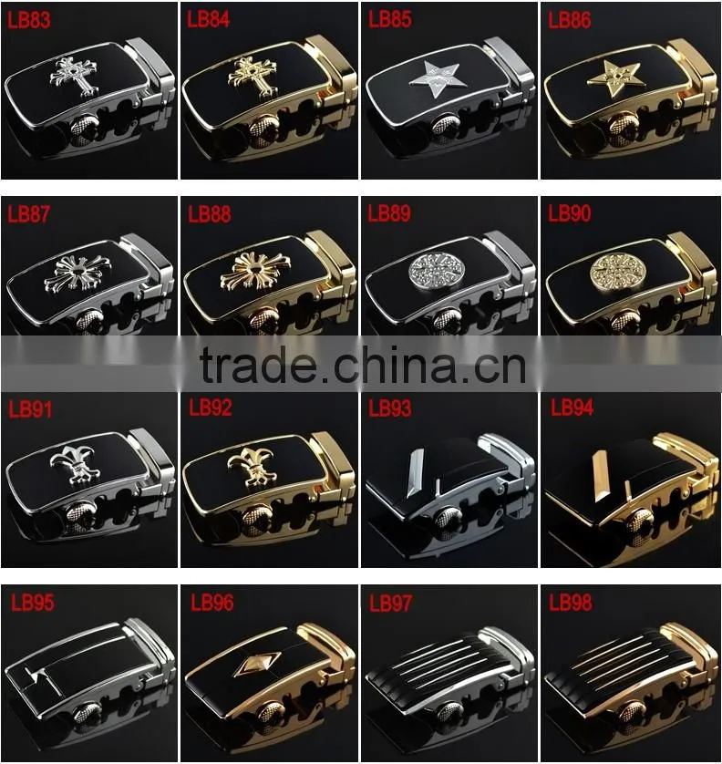 Fashion Cowhide Waistband Men's Automatic Buckle Full Grain Leather Belt