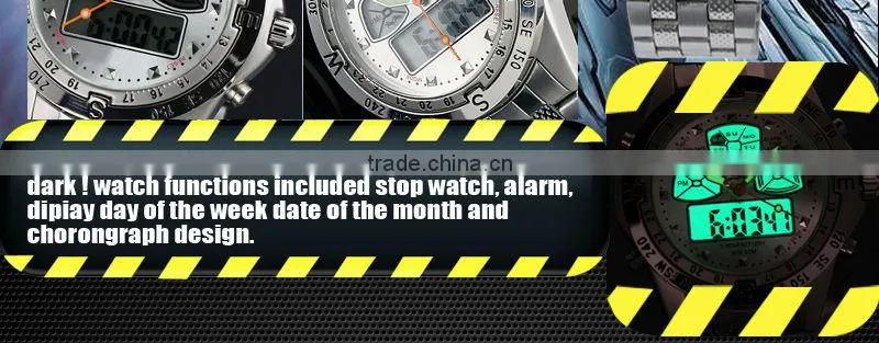 Brand New men sport large display digital multifunction watch WM014-ESS