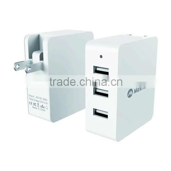 Wholesale factory usb wall charger 3 port usb charger with for mobile fast charging