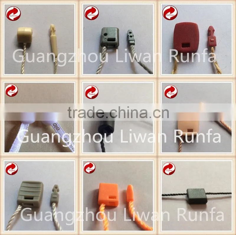 Cheap high-grade environmental protection non-toxic gilt metal plastic seal tag / string seal men string