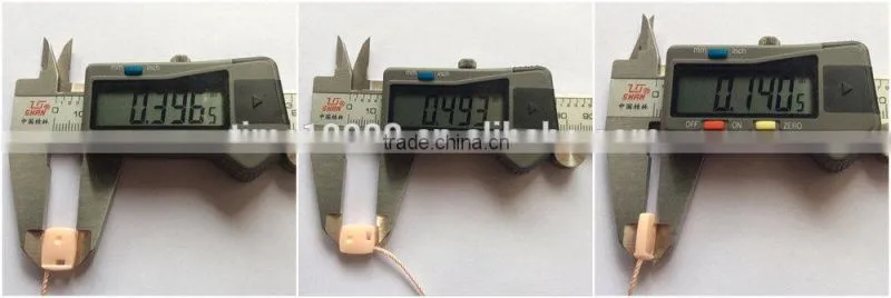 2015 of the most cheap, good color fastness of brand clothing plastic string tag seal pink tag