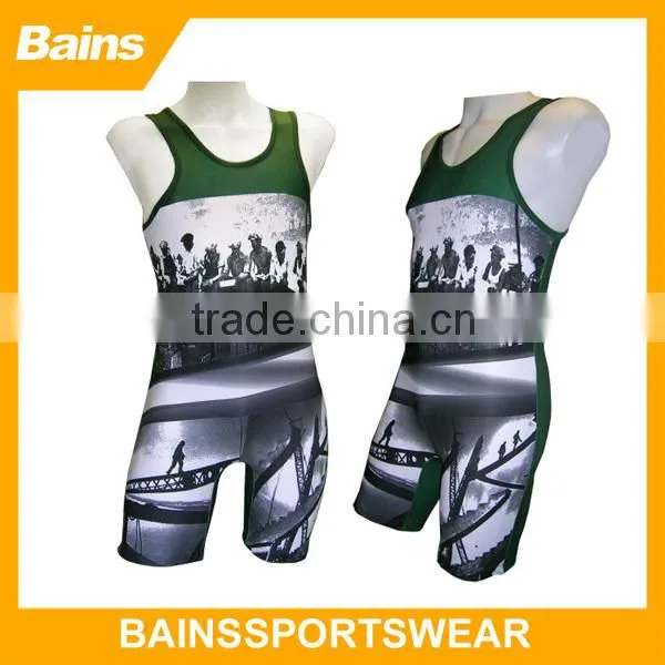 New arrival full sublimated wrestling suit&wrestling clothes&sexy women wrestling singlet