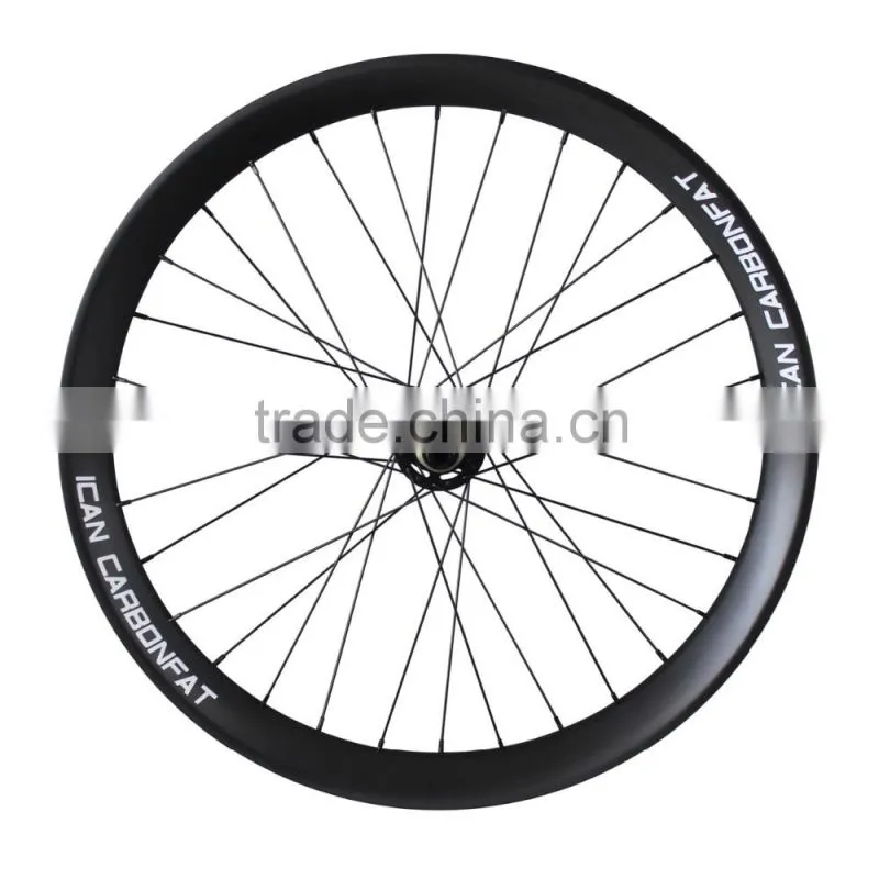 2016 ICAN BIKE 26er 32/32h Fat Bike Carbon Wheels Snow Bicycle 65mm Wide Hookless bulk bike parts FW65-TL