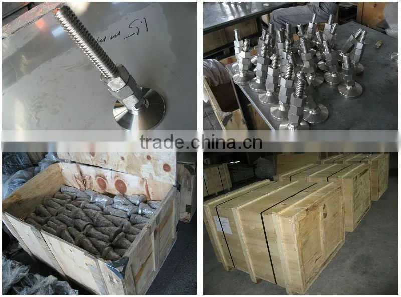 Stainless Steel Base Leveling Mounts With Solid Base and tapped socket