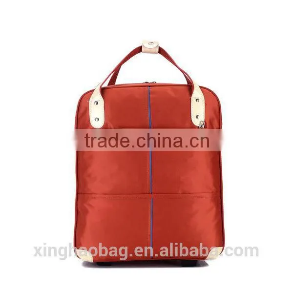 Waterproof duffel bag Wheeled travel bag nylon shopping bags with wheels