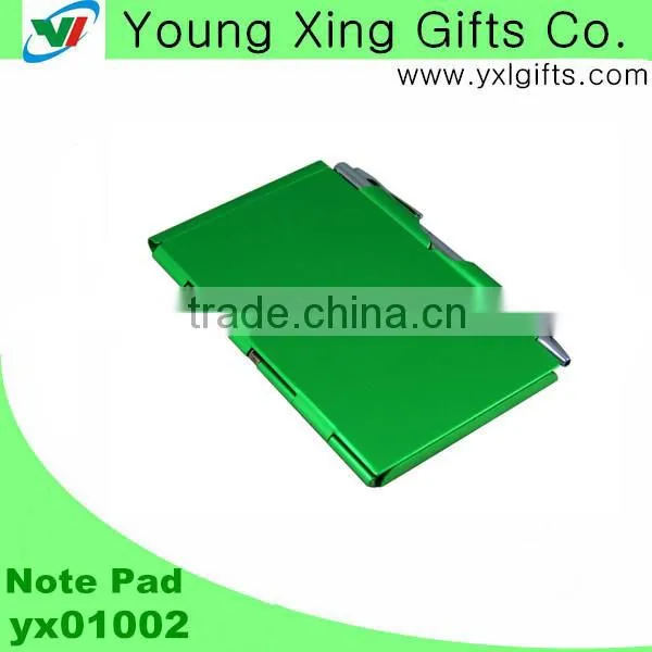 custom aluminum pocket size notebook with pen