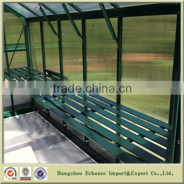 Outdoor greenhouse plastic film aluminum alloy frame with five rooms for flower plant