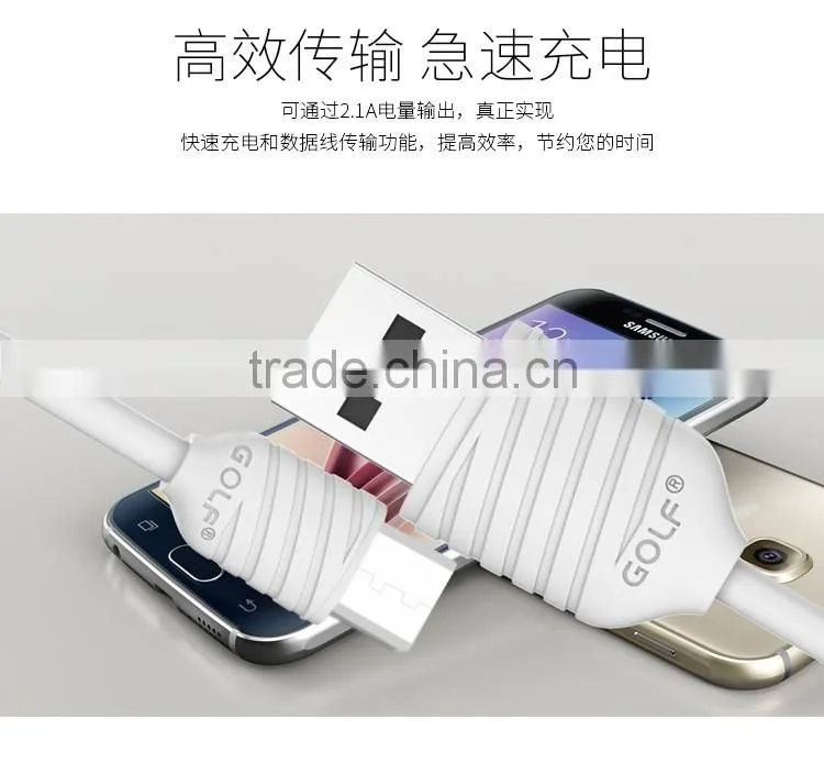 GOLF 2.1A Pineapple Series micro usb cable for android phone 1m quick charge and data pinepple cable for micro device