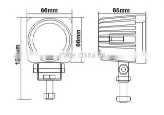 12w led work light, Flood light auto headlight, 12w led driving light for boats 4x4 truck, Trailer