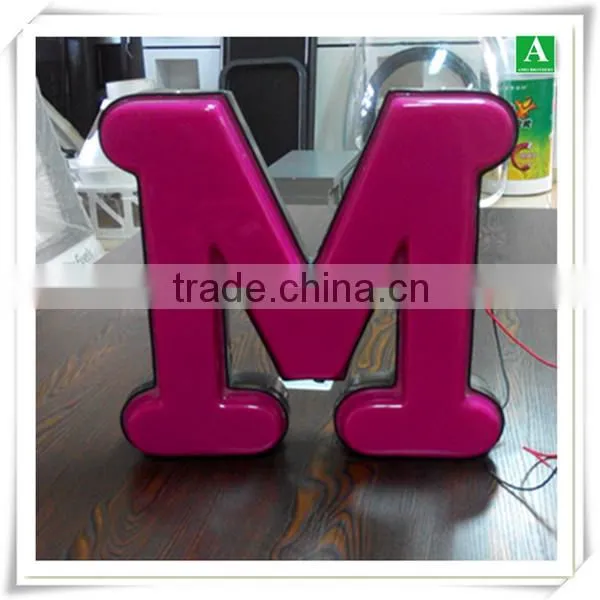 High Quality Vacuum Forming Outdoor Advertising Plastic Letter Light Sign Board For Bar Supermarket