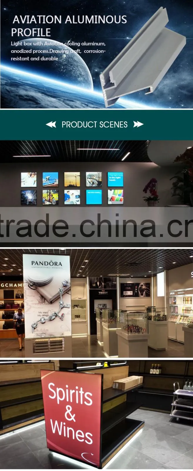 Edgelight AF18 Aluminous frame LED fabric edgeless box advertising equipment
