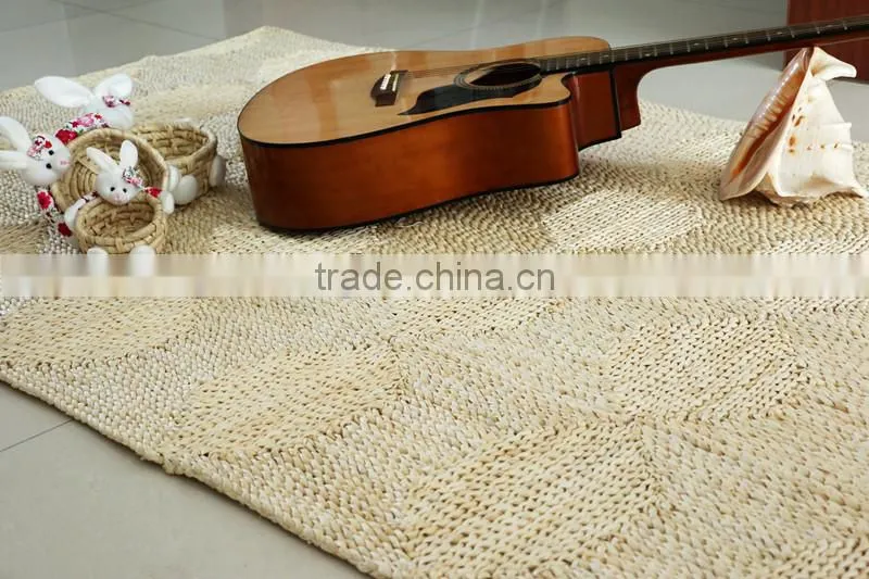 unique design handmade natural fiber cornhusk straw place straw floor mat