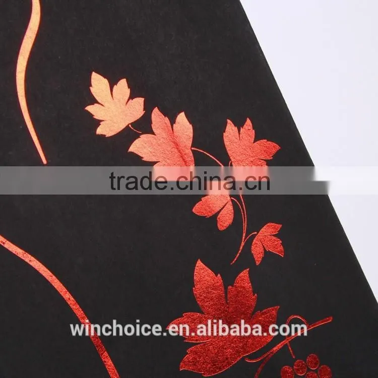 black cardboard bag ,wine bag ,promotion bag , hot silver/gold craft printing, cotton handle