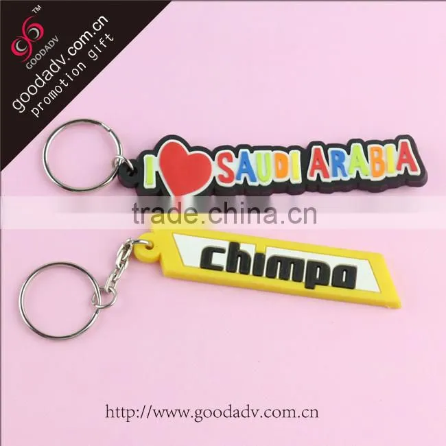 Cheap custom soft pvc rubber keychains in bulk for promotion