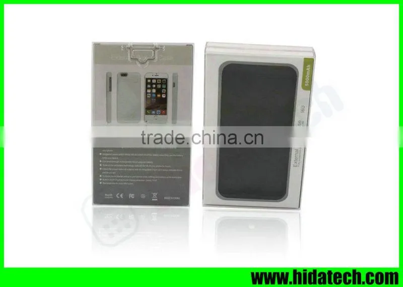Wholesale external mobile charger battery case for iPhone 6 plus battery cover 5000mah