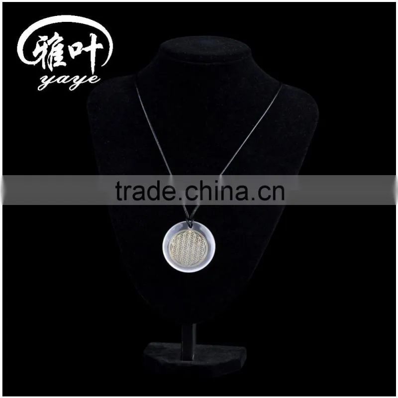 Chakra Flower of life Natural crystal stone pendant necklace