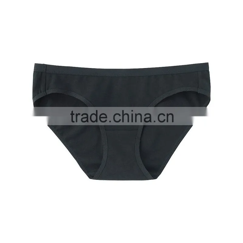 Best selling comfortable women cotton plain dyed bikini underwear