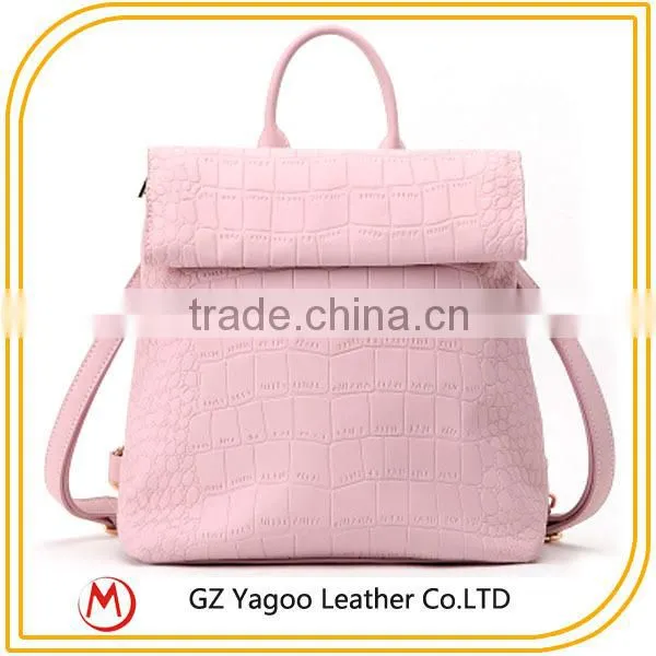 Soft Pink Ladies Travel Backpack Bags