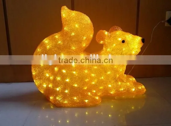 3D LED christmas acrylic squirrel motif light