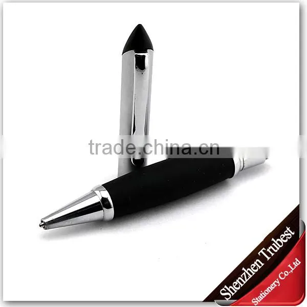 Metal ballpoint pen with Silicon rubber