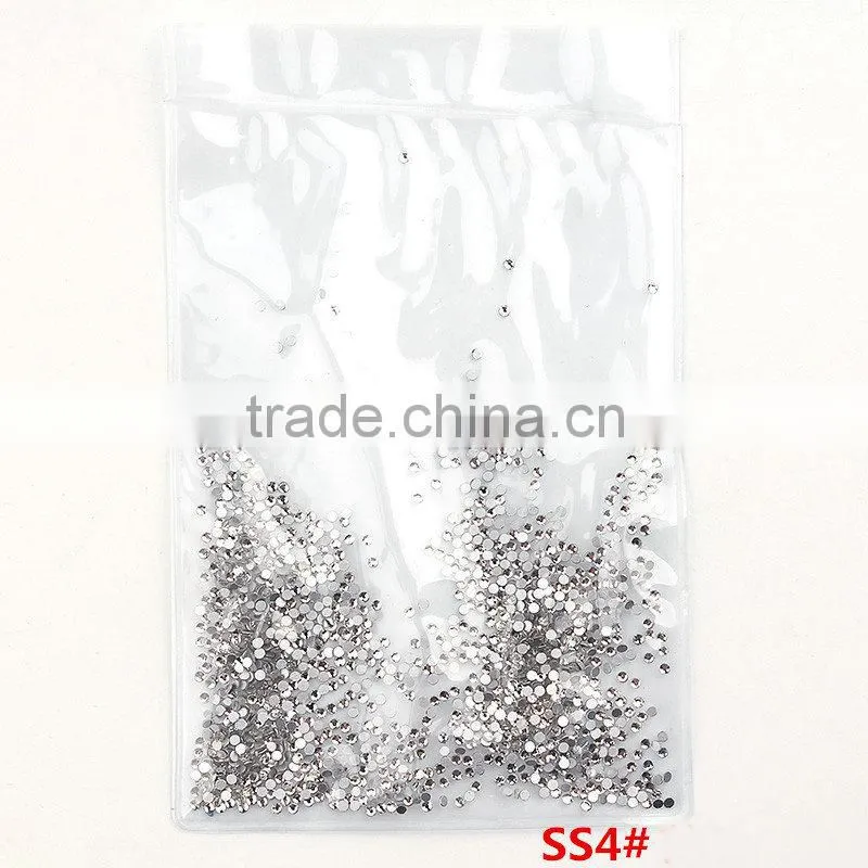 White Clear 1440pieces/bag Shining Flatback Non Hotfix Glue on Rhinestones Nail Art Crystal