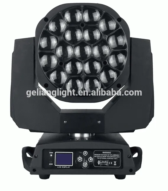 2015 NEWEST design 19*15w bee eye High Power stage light led zoom moving head sharpy light