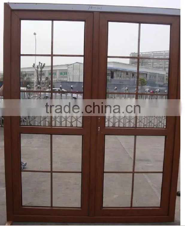 Fashion patterns price of aluminum casement door with grill