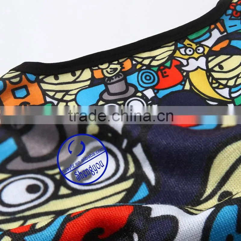 2015 fashion design 100 cotton mens full printed tank top