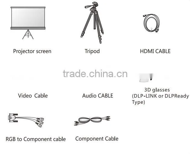 2015 eeo 1080P 3D Home Theater DLP Projector White COLOR, 2015 NEW projector