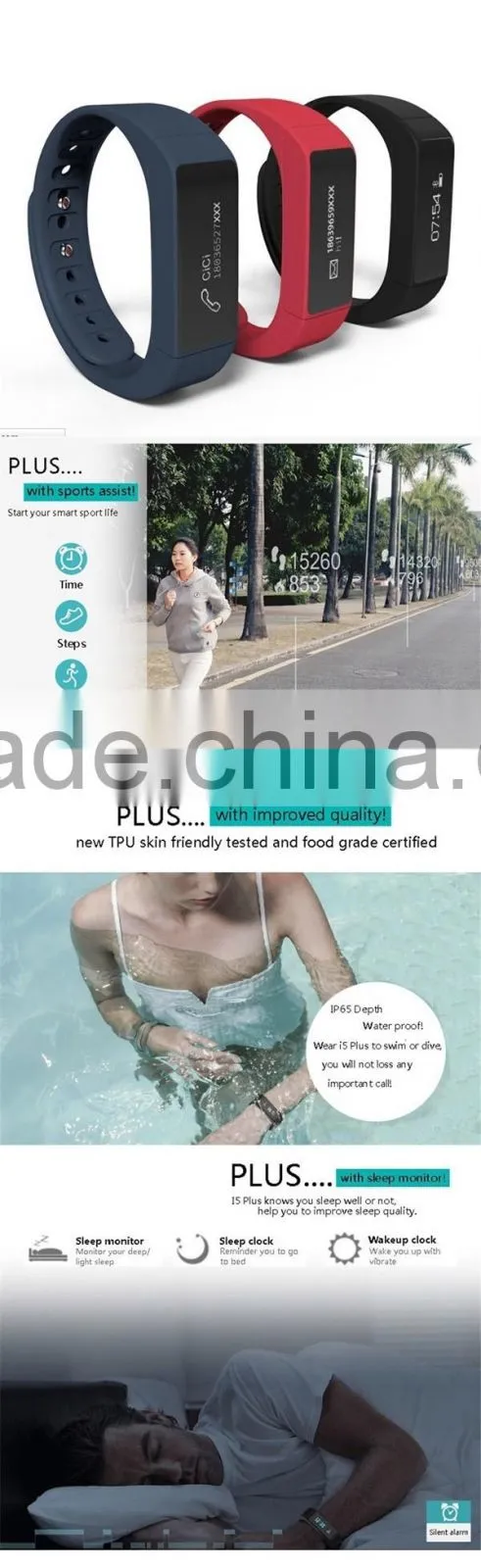 health sport fitness waterproof OLED IP68 Original Iwown I5 Plus Smart Bracelet
