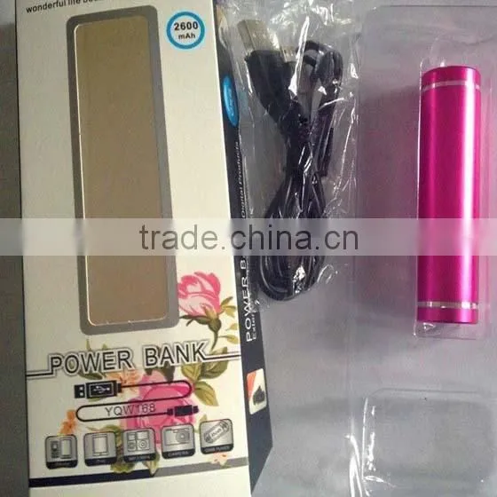 Cylinder Torch Shape Lithium Polymer Battery Mobile Bank Power Supply Model: 1013