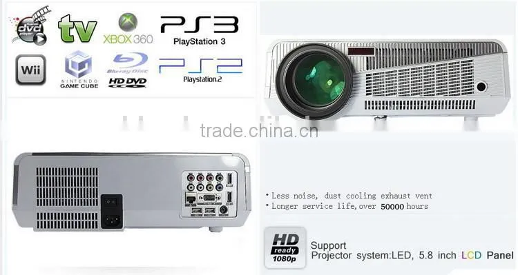 Brightest 4500lumens Built-in Android 4.2.2 Native Full HD Led Android Digital Smart Projector,Wireless connect to iPhone/iPad