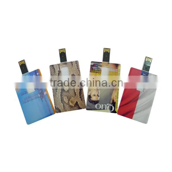 Both sides full color personalized logo printing business credit card size 2gb, 4gb, 8 gb usb flash memory disk pen drive
