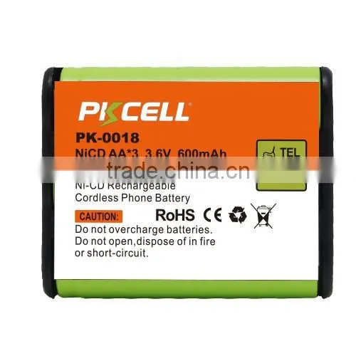 Ni-CD 3.6V Rechargeable AA 850mAh battery pack