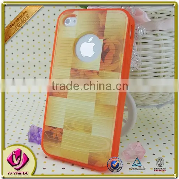 Factory wholesale mobile phone pc and tpu case for iphone 4