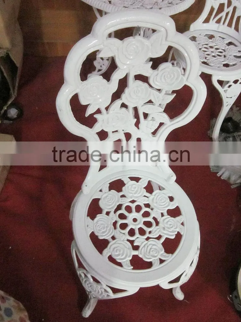 cast iron garden chair table