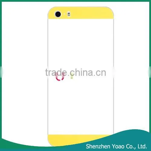Colored Top and Bottom Glass Back Cover for iPhone 5S