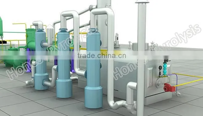 Waste pyrolysis oil distillation plant/oil refinering equipment for waste motor oil to diesel fuel