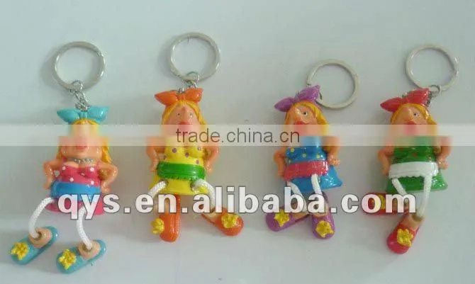 girl doll floating keychain