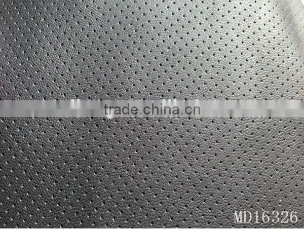 Pu punched leather for car seat upholstery
