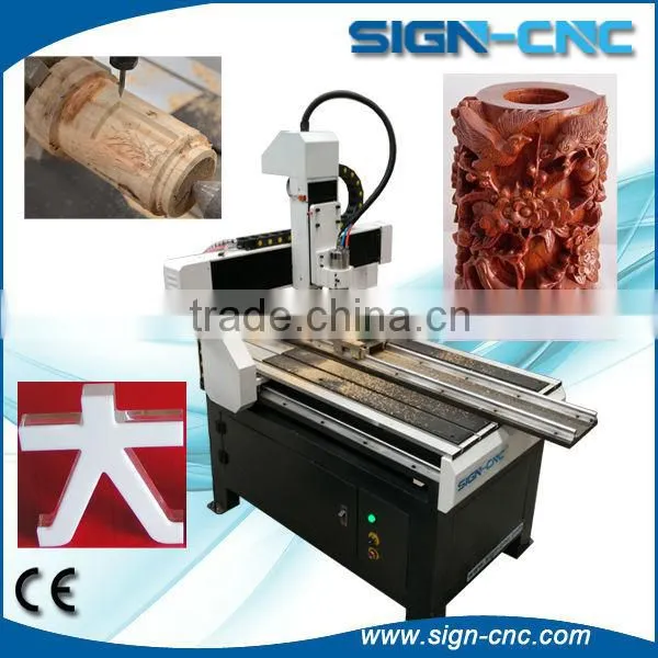 4d cnc wood engraving machine /3d cnc wood carving machine with rotary axis