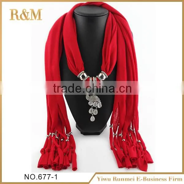 Latest product novel design acrylic jewelry pendant scarf wholesale