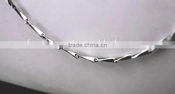 silver necklace for men with pure silver rough chain without pendant
