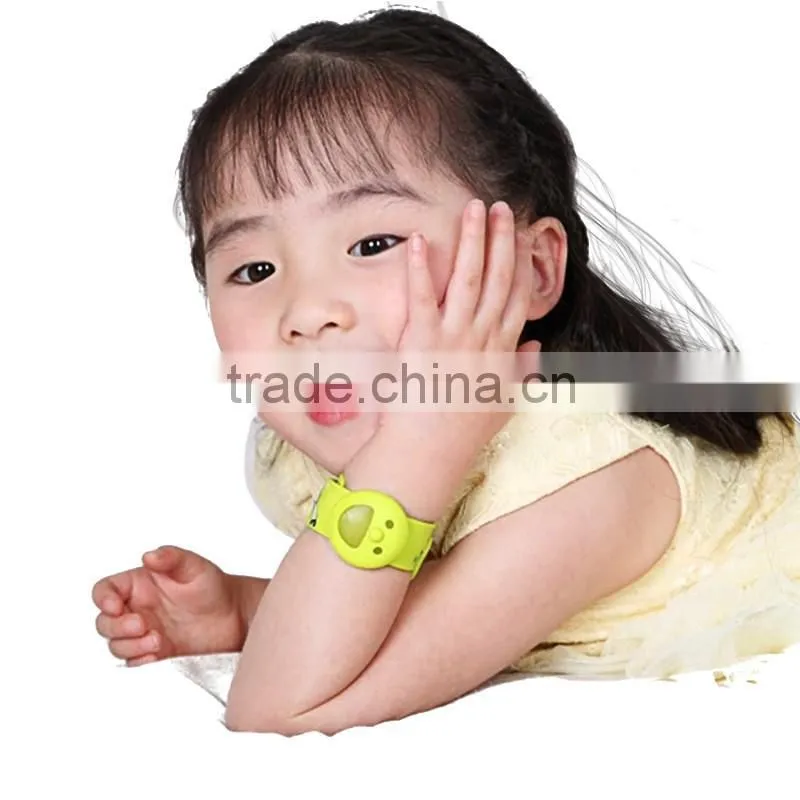 Lastest design best summer gift for kids smiling face mosquito repellent silicone bracelet