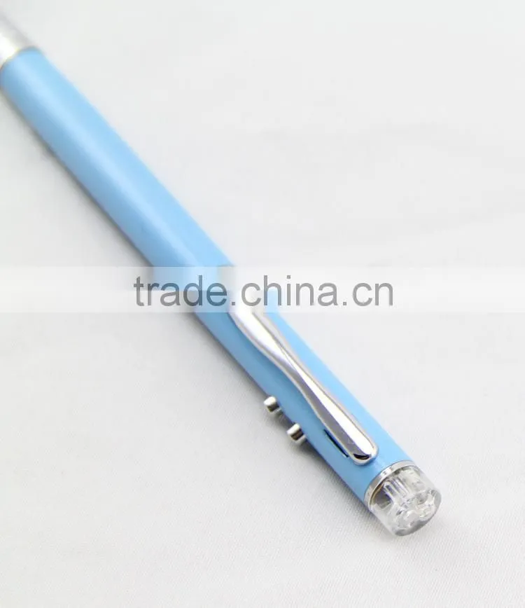 colorful 3 in 1multifunctional ball pen with led light