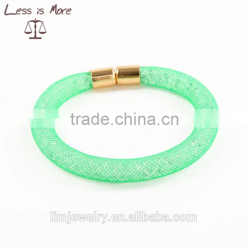 colorful magnetic bracelet with cz stone inside
