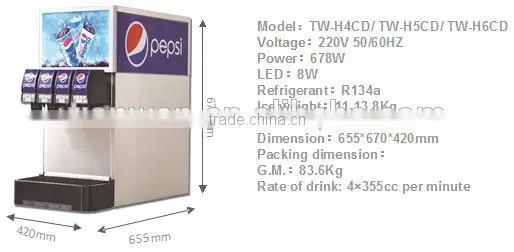 5-Valve Portion Control Soda beverage Dispenser
