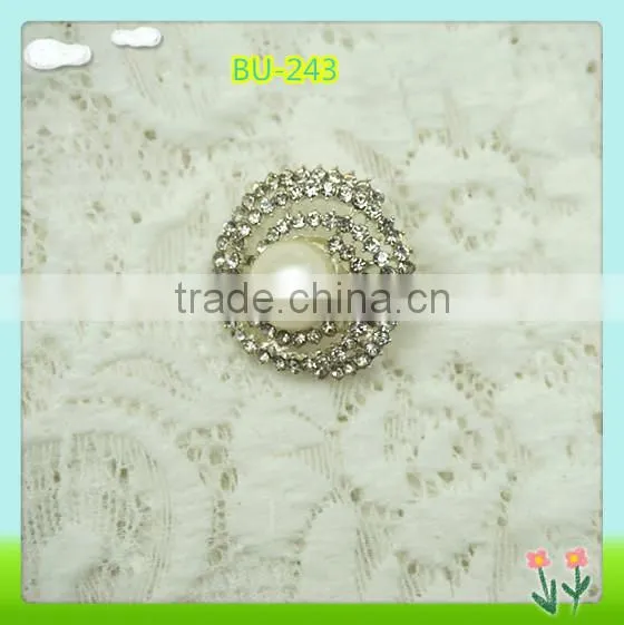 2015 Fashion newest decorative button with pearl